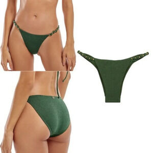 ViX Women's Green Firenze Tab Side Hipster Bikini Bottom Size XS
